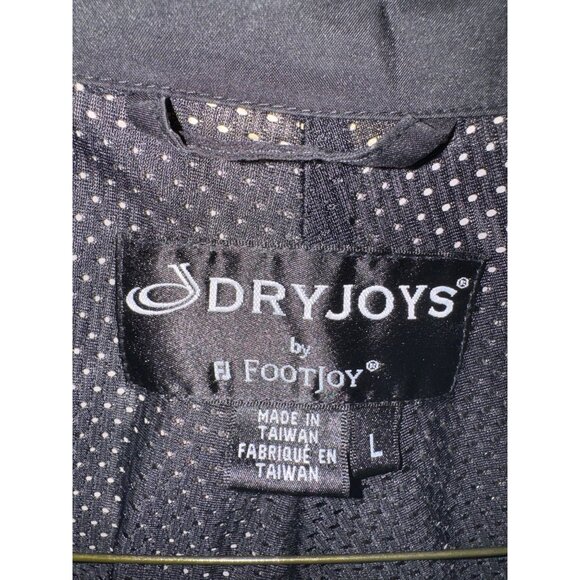 FootJoy DryJoys Golf Jacket L Lining Black/Taupe Mesh Lining Outdoor Windbreaker - Picture 3 of 14